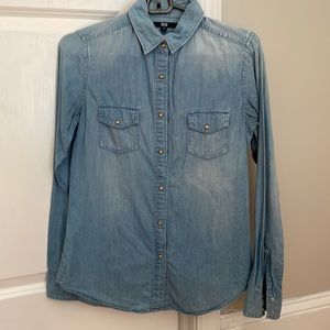 Denim Button Down Top